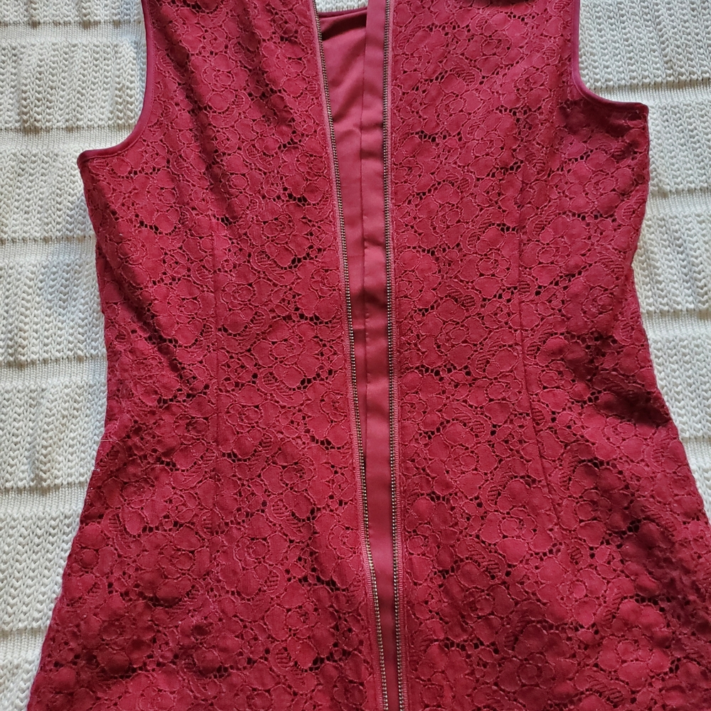 Banana Republic Burgandy Lace Blouse - Picture 5 of 8